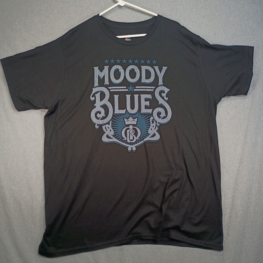 Moody Blues Band Graphic T Shirt Black 2XL Rock Classic Rock Music Tee